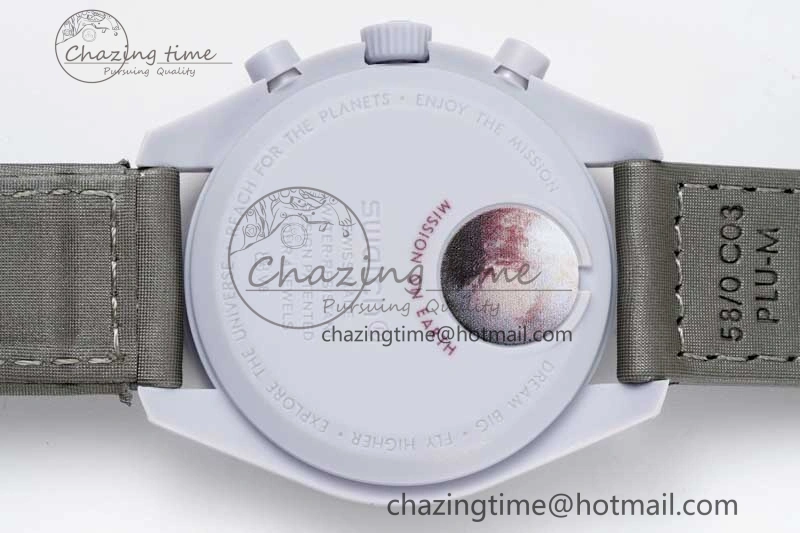 Speedmaster Misson To Pluto 1:1 Best Edition Gray Dial On Nylon Strap Quartz