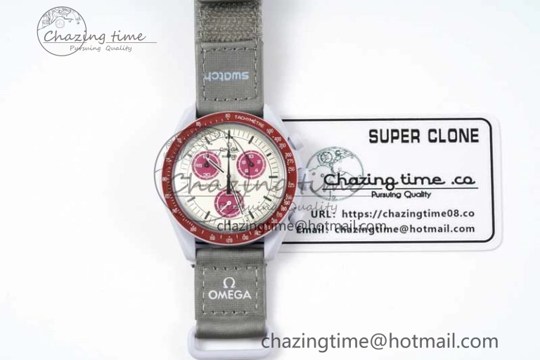 Speedmaster Misson To Pluto 1:1 Best Edition Gray Dial On Nylon Strap Quartz