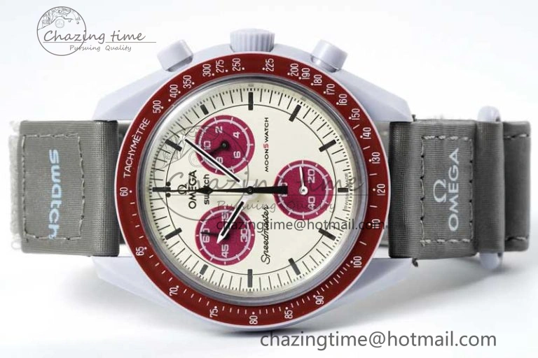 Speedmaster Misson To Pluto 1:1 Best Edition Gray Dial On Nylon Strap Quartz