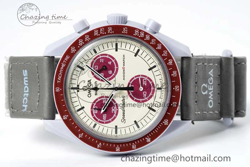 Speedmaster Misson To Pluto 1:1 Best Edition Gray Dial On Nylon Strap Quartz