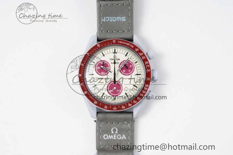 Speedmaster Misson To Pluto 1:1 Best Edition Gray Dial On Nylon Strap Quartz