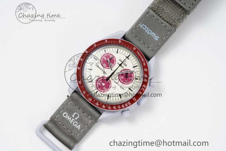 Speedmaster Misson To Pluto 1:1 Best Edition Gray Dial On Nylon Strap Quartz