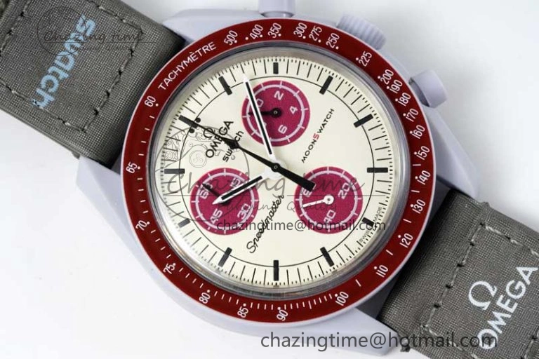Speedmaster Misson To Pluto 1:1 Best Edition Gray Dial On Nylon Strap Quartz