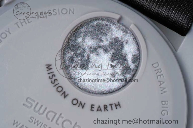 Speedmaster Misson To The Moon 1:1 Best Edition Black Dial On Nylon Strap Quartz