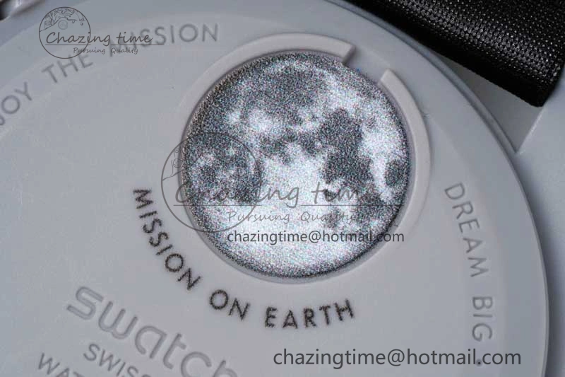 Speedmaster Misson To The Moon 1:1 Best Edition Black Dial On Nylon Strap Quartz