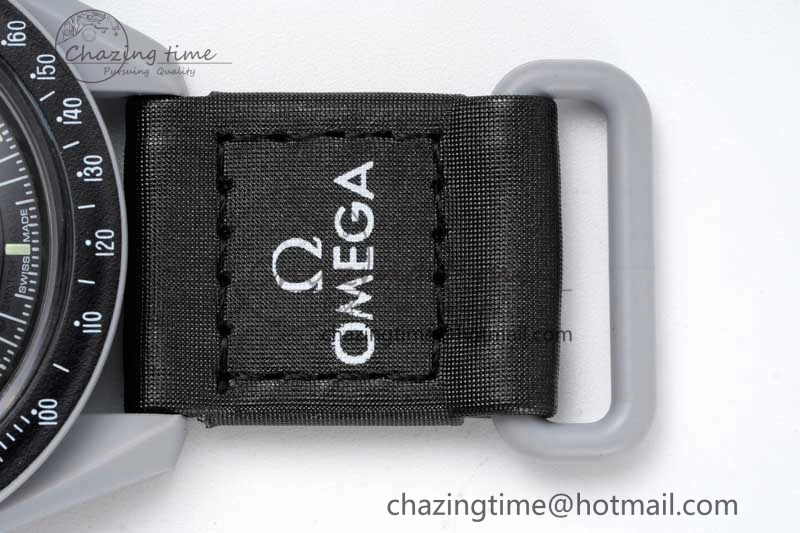 Speedmaster Misson To The Moon 1:1 Best Edition Black Dial On Nylon Strap Quartz