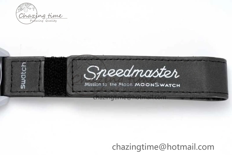 Speedmaster Misson To The Moon 1:1 Best Edition Black Dial On Nylon Strap Quartz