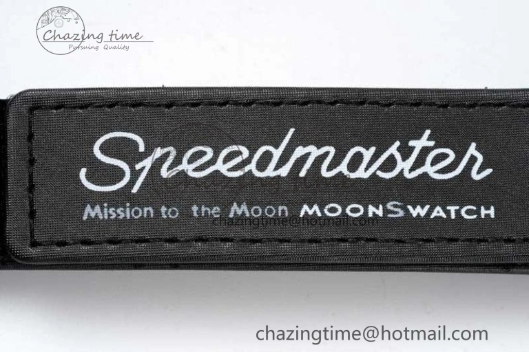 Speedmaster Misson To The Moon 1:1 Best Edition Black Dial On Nylon Strap Quartz