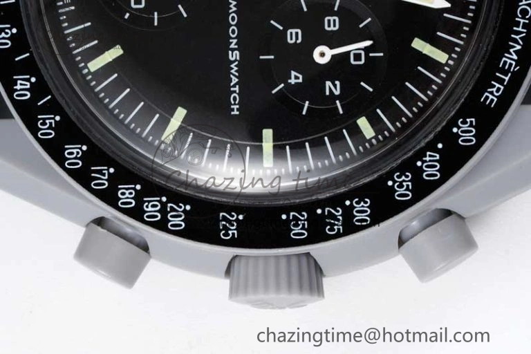 Speedmaster Misson To The Moon 1:1 Best Edition Black Dial On Nylon Strap Quartz