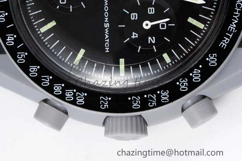 Speedmaster Misson To The Moon 1:1 Best Edition Black Dial On Nylon Strap Quartz