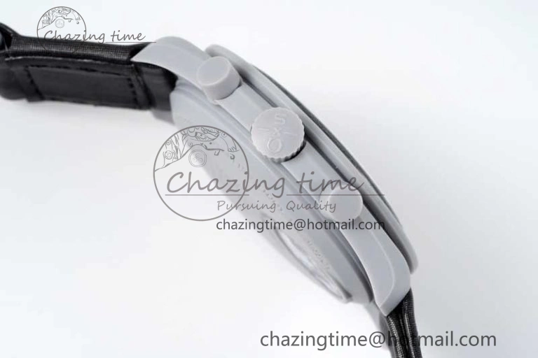 Speedmaster Misson To The Moon 1:1 Best Edition Black Dial On Nylon Strap Quartz
