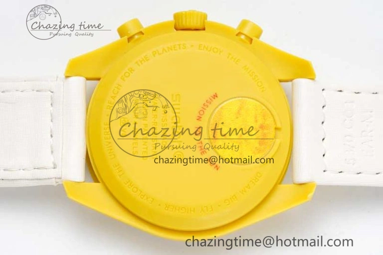 Speedmaster Misson To The Sun 1:1 Best Edition Yellow Dial On Nylon Strap Quartz