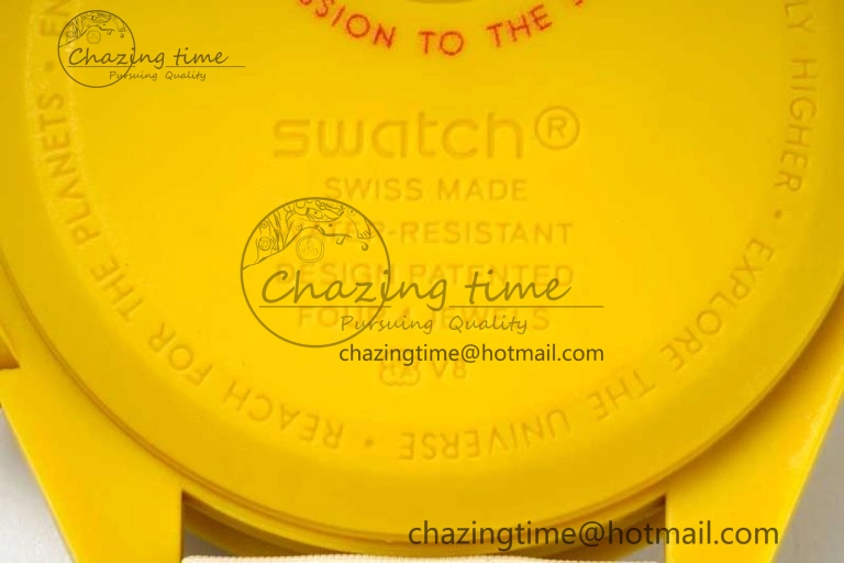 Speedmaster Misson To The Sun 1:1 Best Edition Yellow Dial On Nylon Strap Quartz