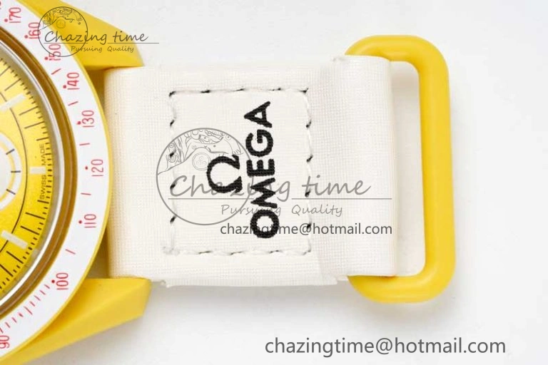 Speedmaster Misson To The Sun 1:1 Best Edition Yellow Dial On Nylon Strap Quartz