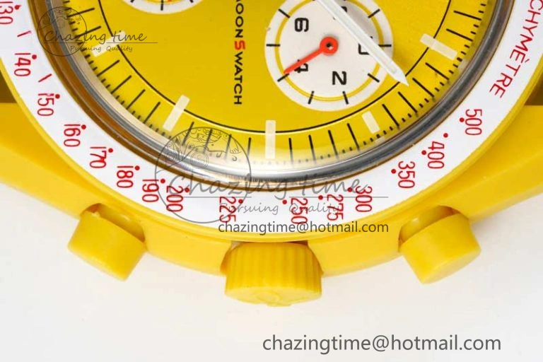 Speedmaster Misson To The Sun 1:1 Best Edition Yellow Dial On Nylon Strap Quartz