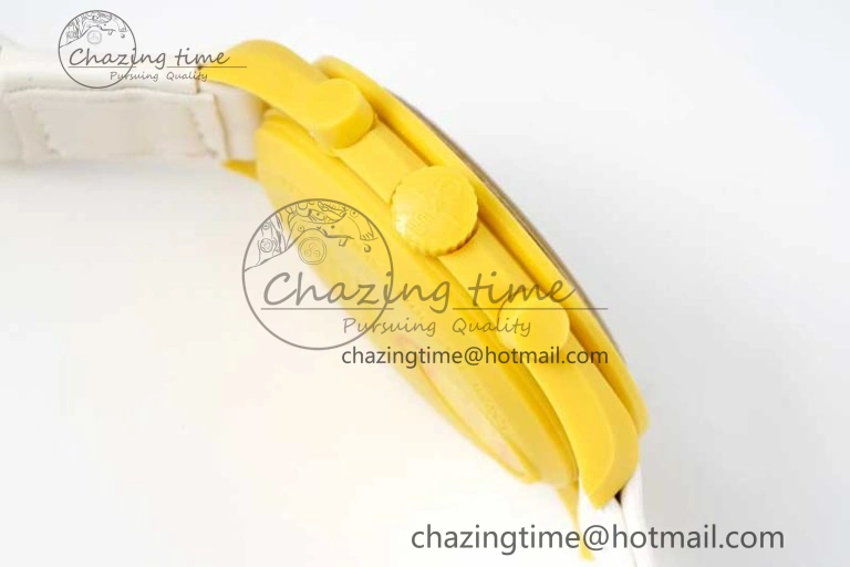 Speedmaster Misson To The Sun 1:1 Best Edition Yellow Dial On Nylon Strap Quartz