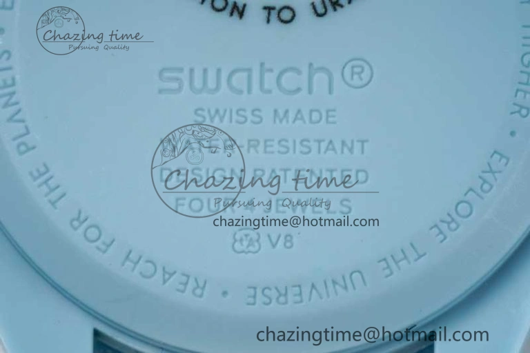 Speedmaster Misson To Uranus 1:1 Best Edition Blue Dial On Nylon Strap Quartz