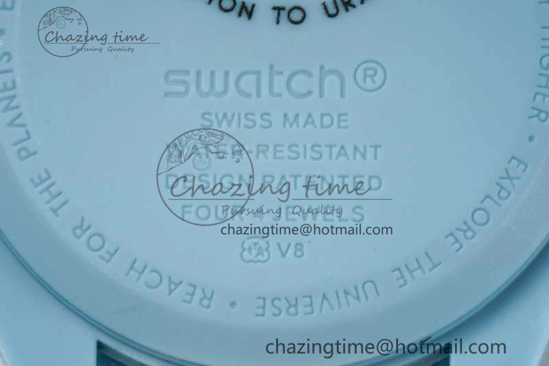 Speedmaster Misson To Uranus 1:1 Best Edition Blue Dial On Nylon Strap Quartz
