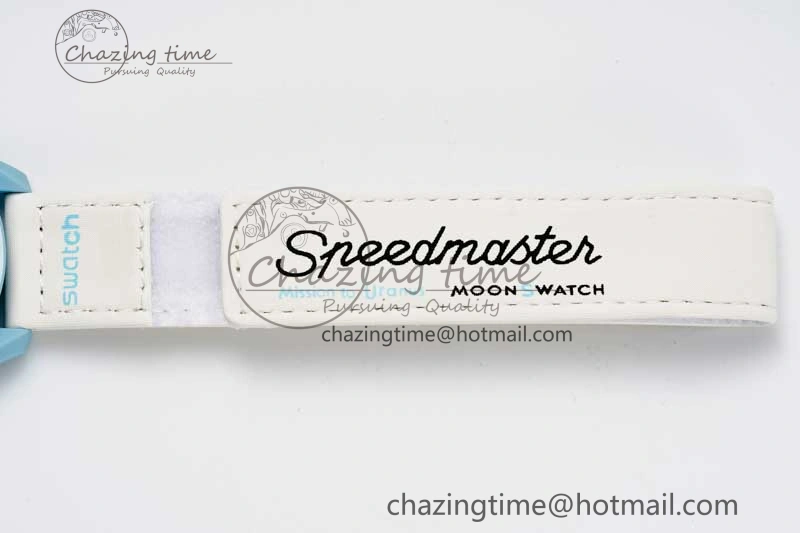 Speedmaster Misson To Uranus 1:1 Best Edition Blue Dial On Nylon Strap Quartz
