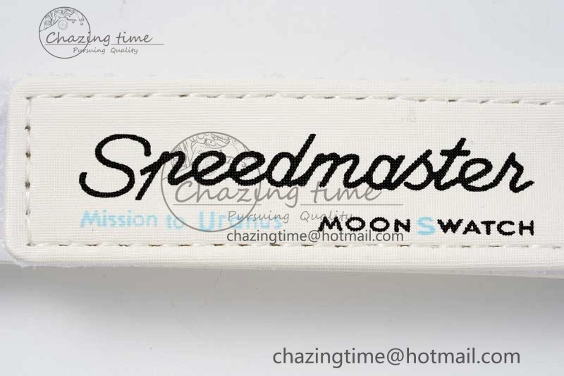 Speedmaster Misson To Uranus 1:1 Best Edition Blue Dial On Nylon Strap Quartz