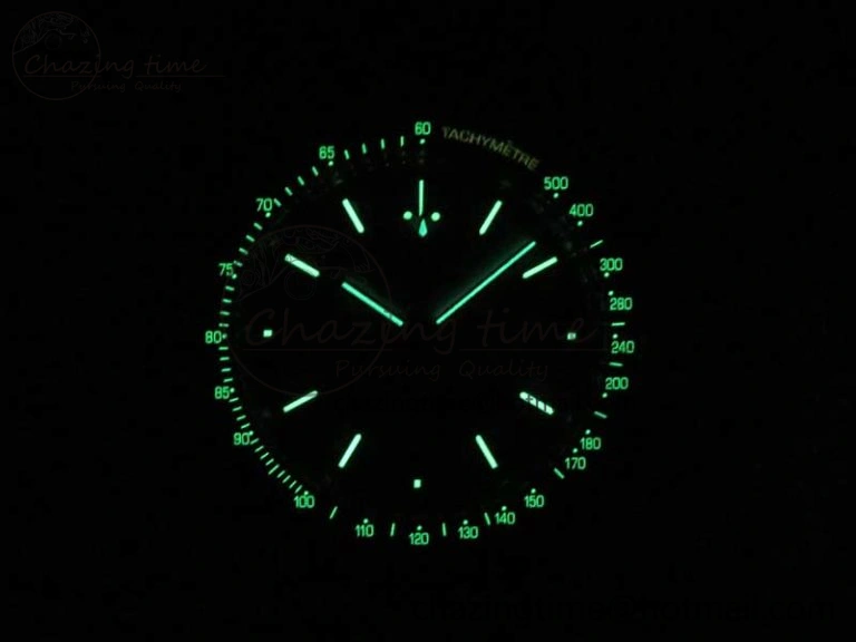 Speedmaster Moonwatch OMF 1:1 Best Edition Black Dial Orange Hand on SS Bracelet A9900