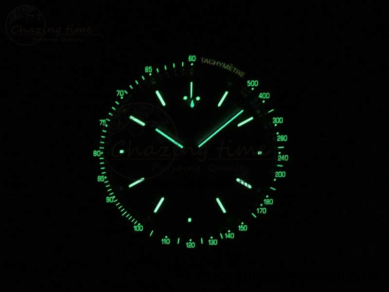 Speedmaster Moonwatch OMF 1:1 Best Edition Black Dial Orange Hand on SS Bracelet A9900