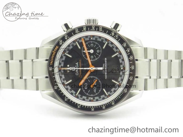 Speedmaster Moonwatch OMF 1:1 Best Edition Black Dial Orange Hand on SS Bracelet A9900