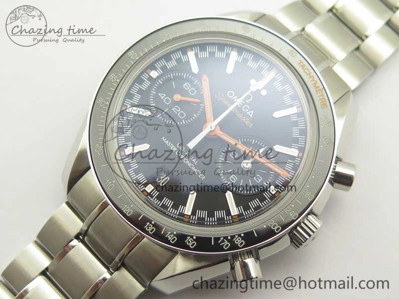 Speedmaster Moonwatch OMF 1:1 Best Edition Black Dial Orange Hand on SS Bracelet A9900