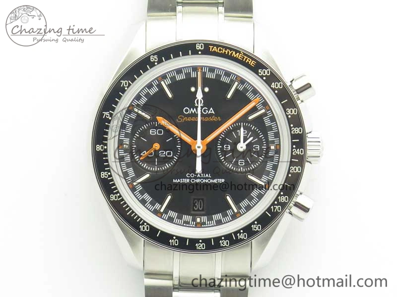Speedmaster Moonwatch OMF 1:1 Best Edition Black Dial Orange Hand on SS Bracelet A9900