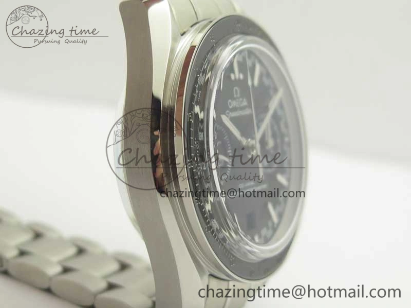 Speedmaster Moonwatch OMF 1:1 Best Edition Black Dial SS Hand on SS Bracelet A9900