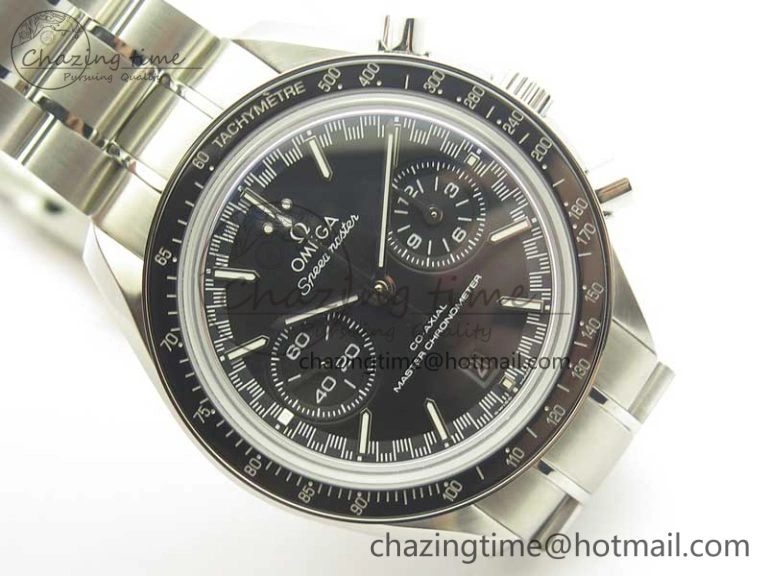 Speedmaster Moonwatch OMF 1:1 Best Edition Black Dial SS Hand on SS Bracelet A9900