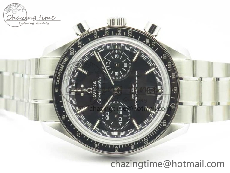 Speedmaster Moonwatch OMF 1:1 Best Edition Black Dial SS Hand on SS Bracelet A9900