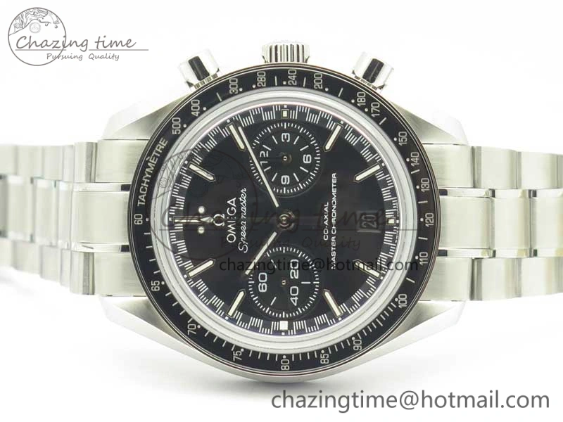 Speedmaster Moonwatch OMF 1:1 Best Edition Black Dial SS Hand on SS Bracelet A9900
