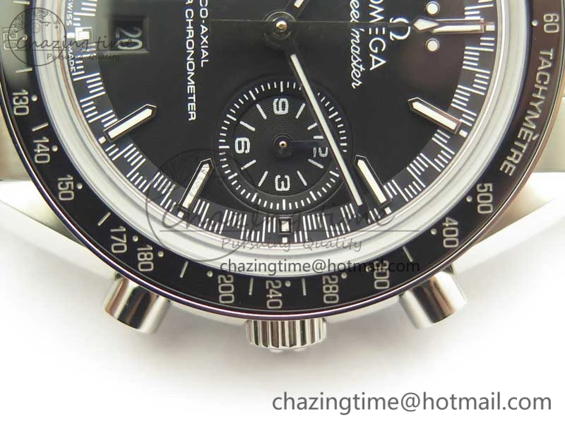 Speedmaster Moonwatch OMF 1:1 Best Edition Black Dial SS Hand on SS Bracelet A9900