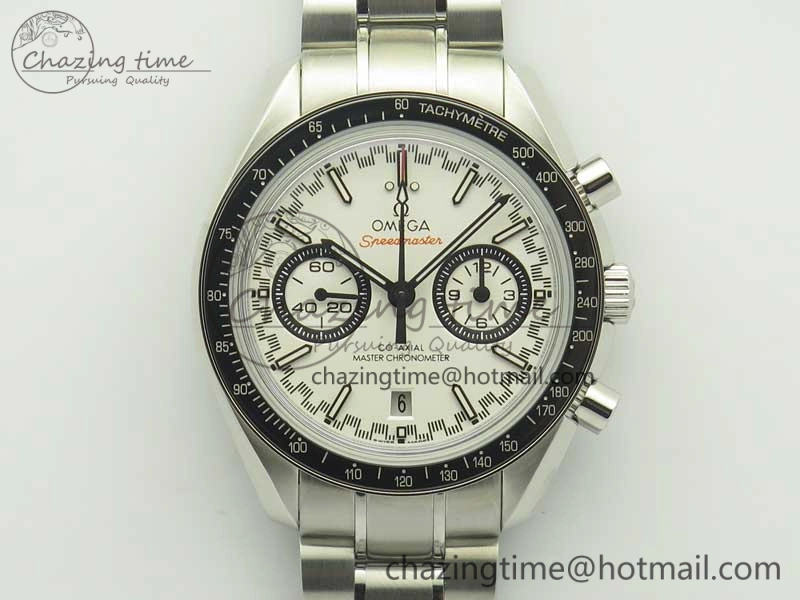 Speedmaster Moonwatch OMF 1:1 Best Edition White Dial Black Hand on SS Bracelet A9900