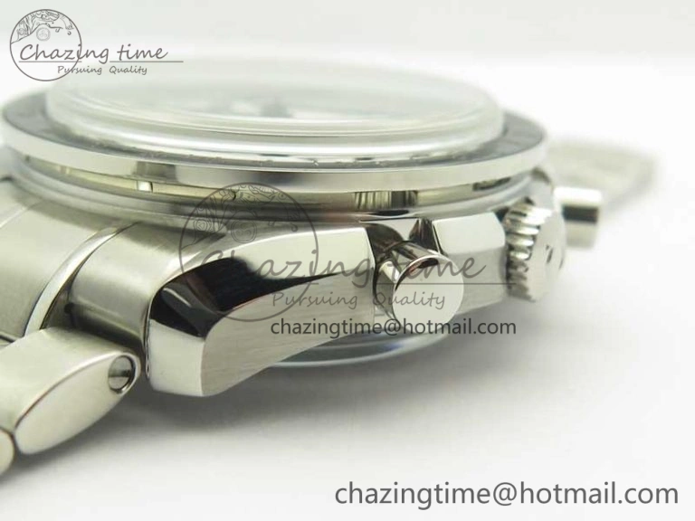Speedmaster Moonwatch OMF 1:1 Best Edition White Dial Black Hand on SS Bracelet A9900
