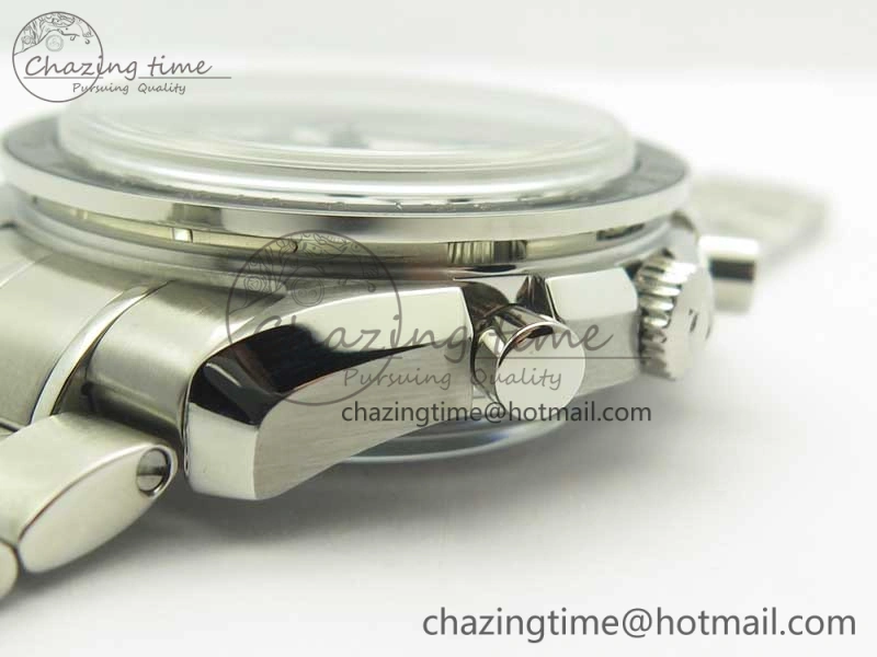 Speedmaster Moonwatch OMF 1:1 Best Edition White Dial Black Hand on SS Bracelet A9900