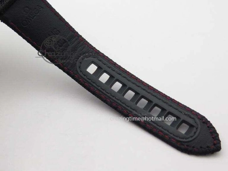 Speedmaster Professional Chronometer PVD Black Dial On Black Leather Strap A9300