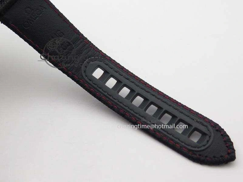 Speedmaster Professional Chronometer PVD Black Dial On Black Leather Strap A9300
