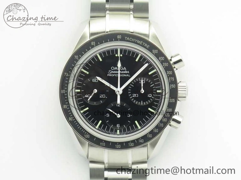 Speedmaster Professional SS OMF Best Edition Black Dial on SS Bracelet Manual Winding Chrono Movement