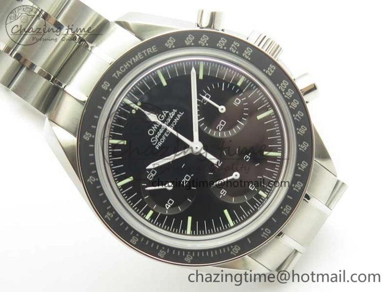 Speedmaster Professional SS OMF Best Edition Black Dial on SS Bracelet Manual Winding Chrono Movement
