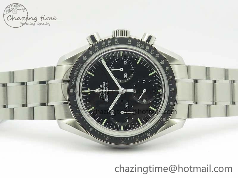 Speedmaster Professional SS OMF Best Edition Black Dial on SS Bracelet Manual Winding Chrono Movement