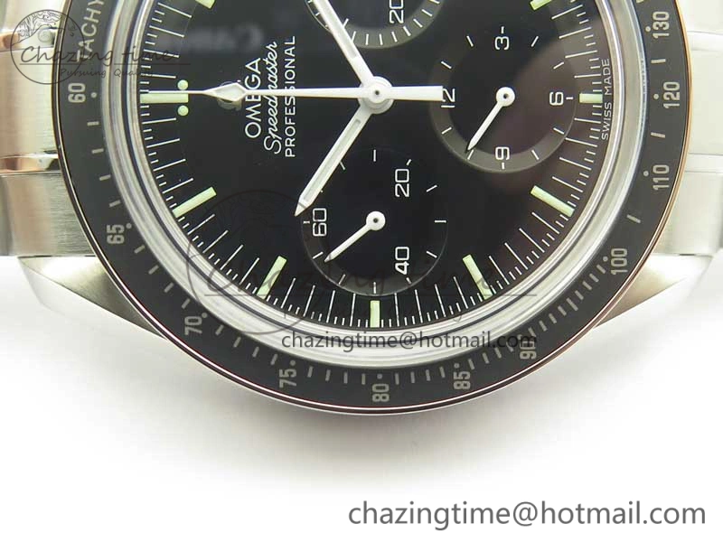 Speedmaster Professional SS OMF Best Edition Black Dial on SS Bracelet Manual Winding Chrono Movement