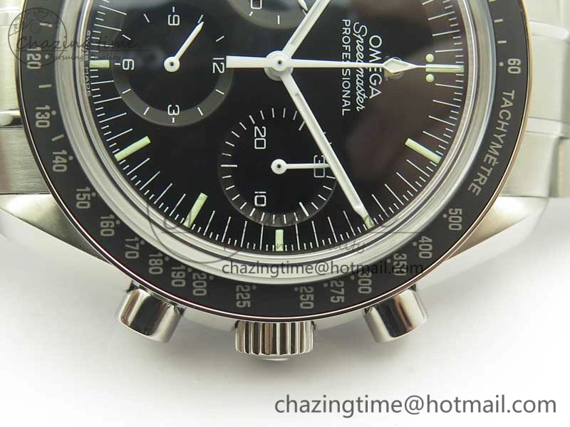 Speedmaster Professional SS OMF Best Edition Black Dial on SS Bracelet Manual Winding Chrono Movement