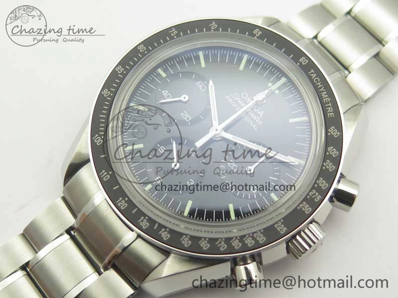 Speedmaster Professional SS OMF Best Edition Black Dial on SS Bracelet Manual Winding Chrono Movement