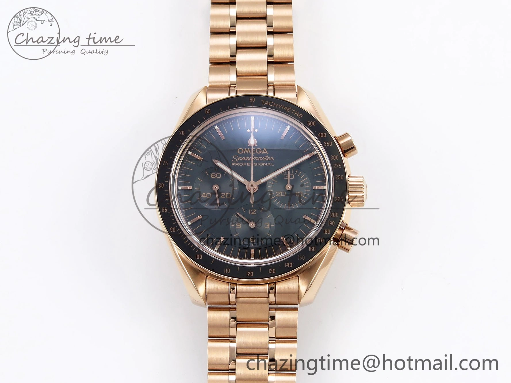 Speedmaster RG RMF Best Edition Black Dial on RG Bracelet Lemania HW