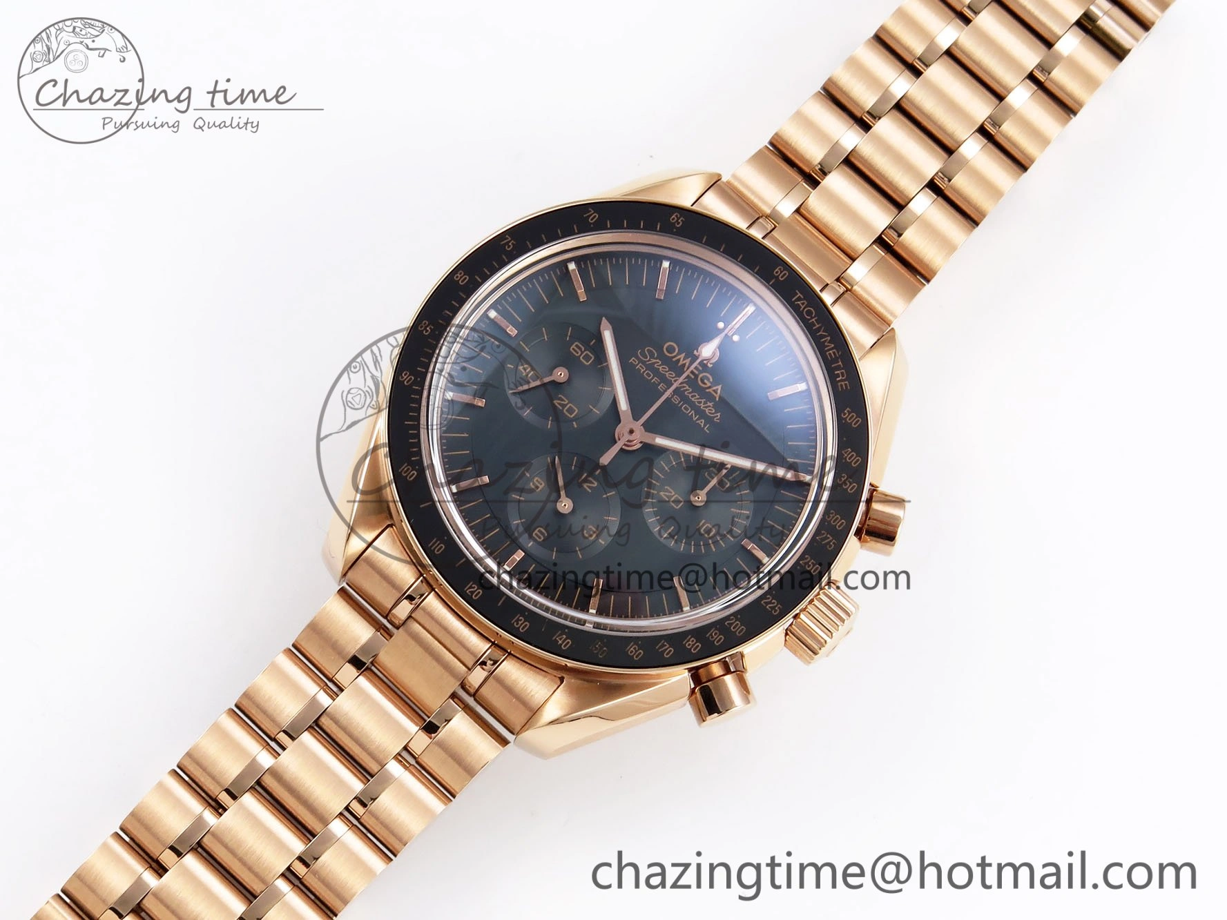 Speedmaster RG RMF Best Edition Black Dial on RG Bracelet Lemania HW