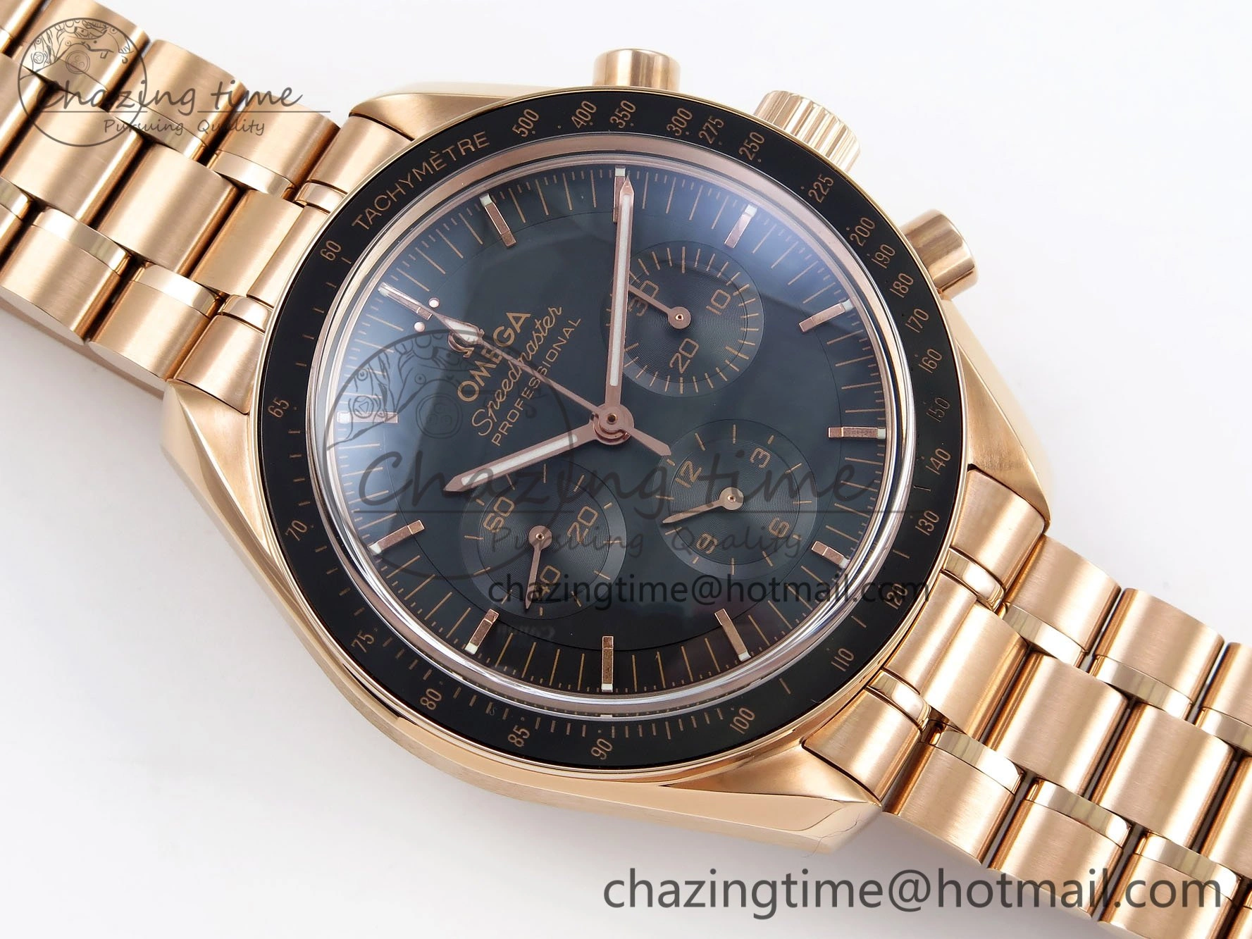 Speedmaster RG RMF Best Edition Black Dial on RG Bracelet Lemania HW