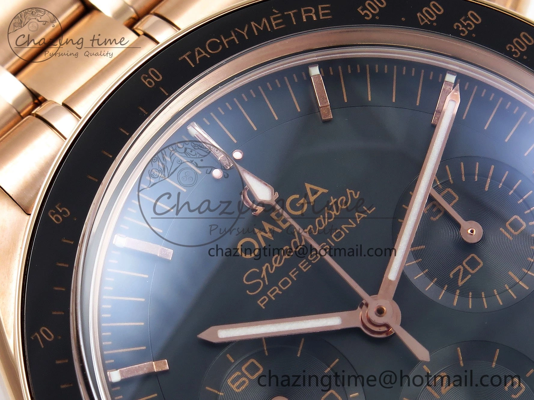 Speedmaster RG RMF Best Edition Black Dial on RG Bracelet Lemania HW