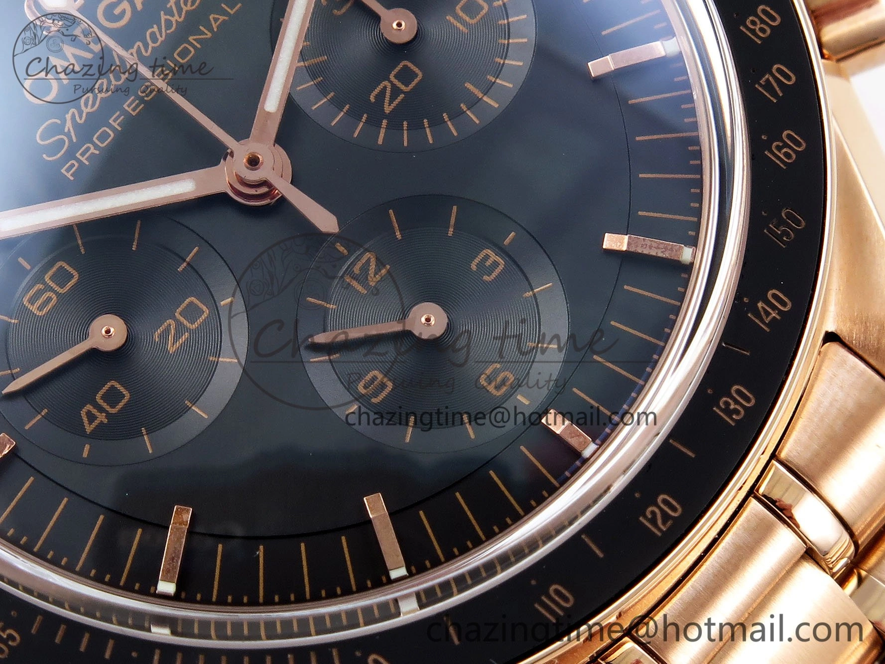 Speedmaster RG RMF Best Edition Black Dial on RG Bracelet Lemania HW